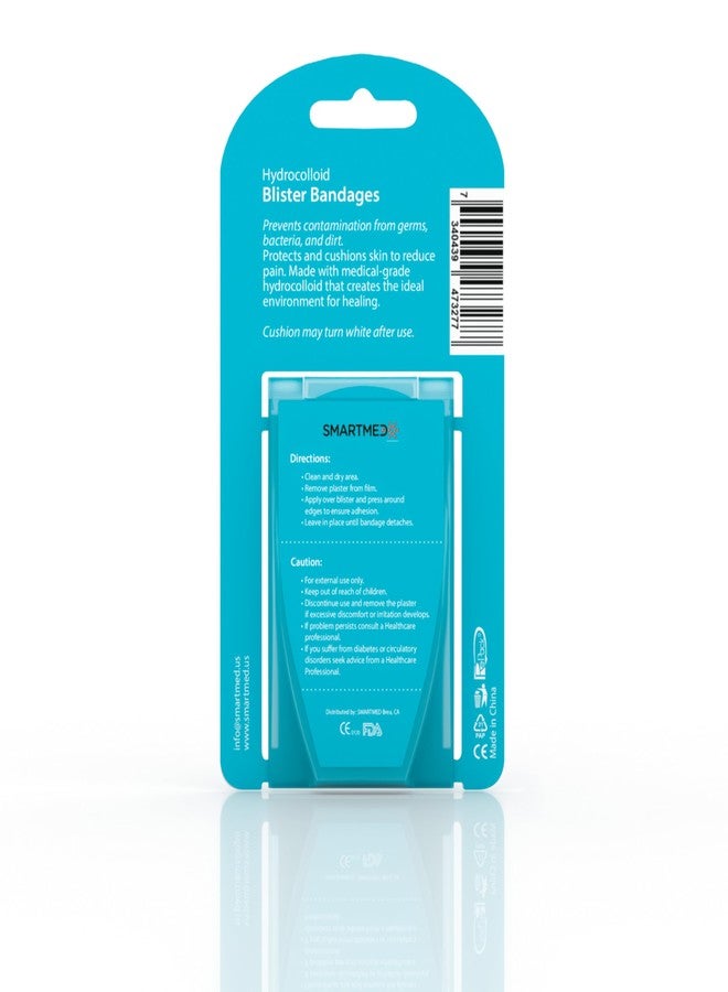 SMARTMED Blister Bandages (10 Assorted) Wound Care Patches – Waterproof Hydrocolloid Pads for Blister Prevention and Protection - Image 2